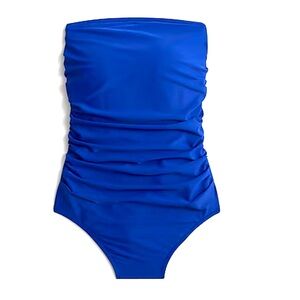 Royal Blue J Crew Bathing Suit 3x brand new bandeau top w detachable strap